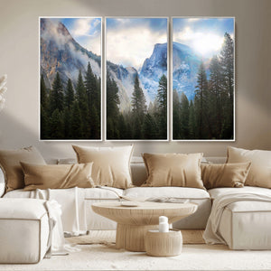 Half Dome Yosemite Calinia Wall Art Canvas Print El Capitan