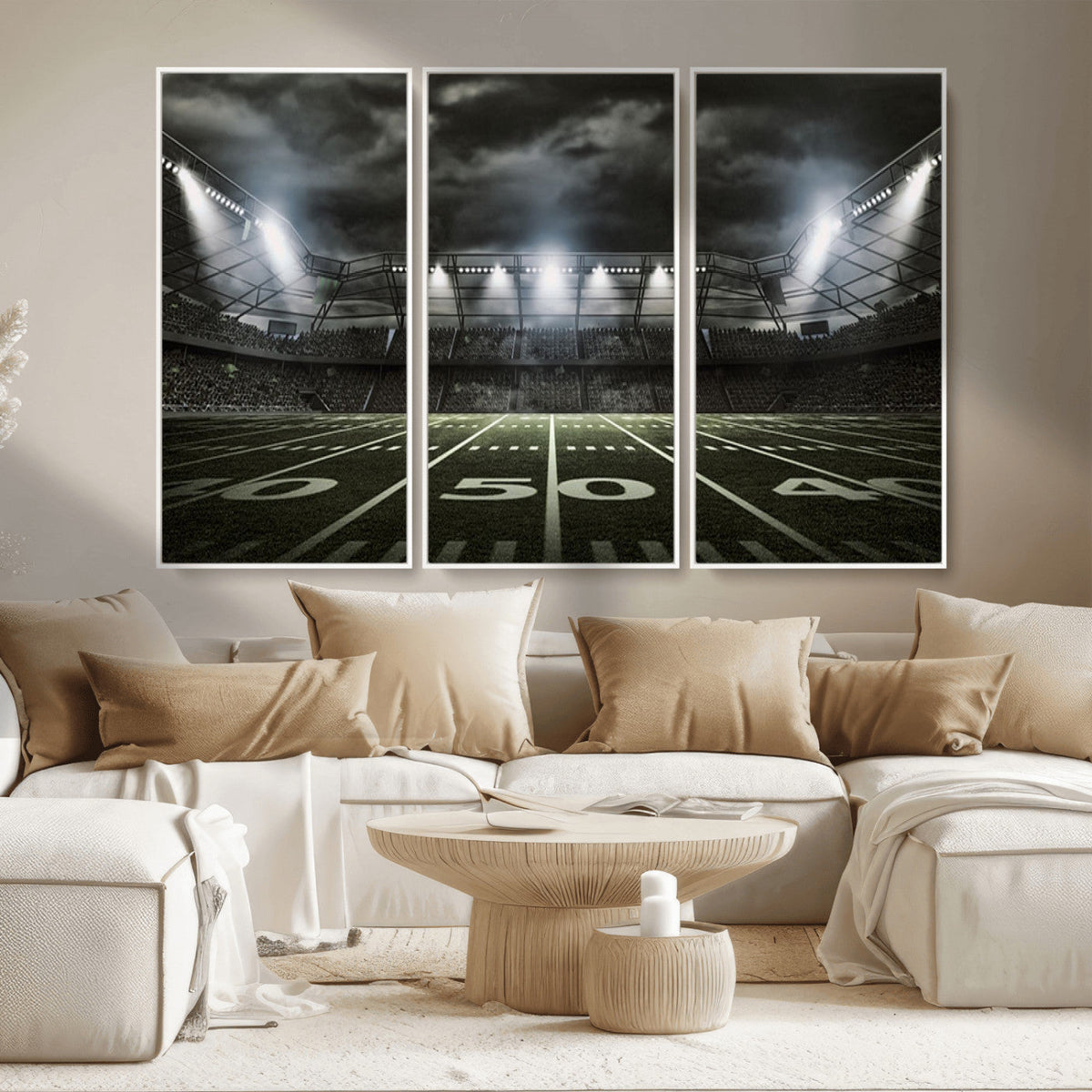 American Football Stadium Wall Art Canvas Print, Stadium