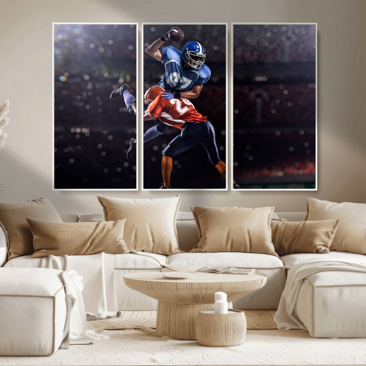 American Football Wall Art Canvas Print, Stadium Sport Wall