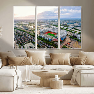 Old Trafford Manchester United Stadium Wall Art Canvas Print