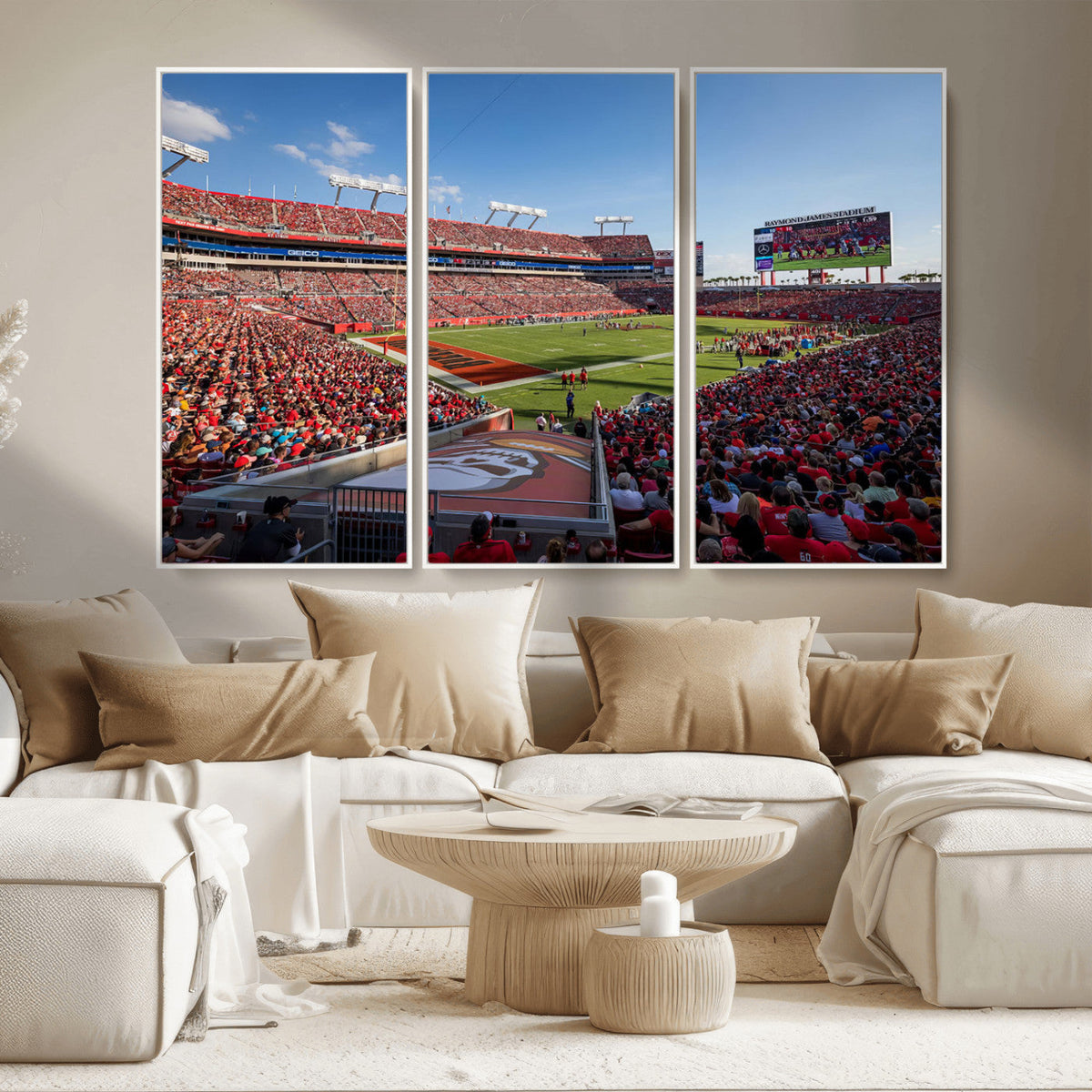 Florida Tampa Raymond James Stadium Wall Art Canvas Print -