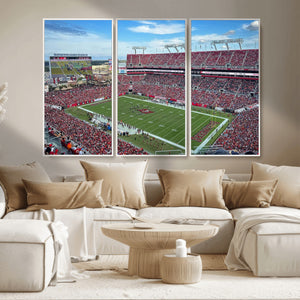Florida Tampa Raymond James Stadium Wall Art Canvas Print -