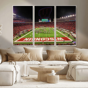Wisconsin Badgers Football Team Print Canvas- Madison Camp