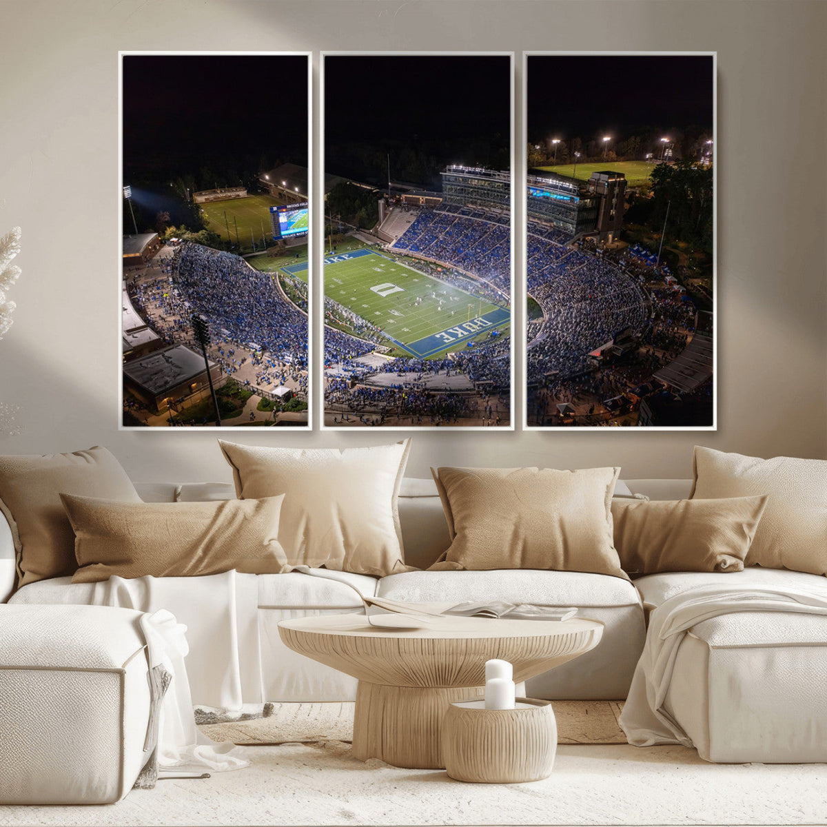 Duke University Blue Devils Football Print Canvas - Durham