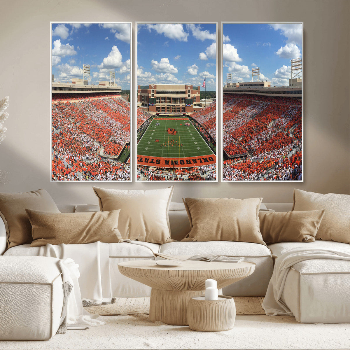 Oklahoma State Cowboys Football Team Print - Stillwater