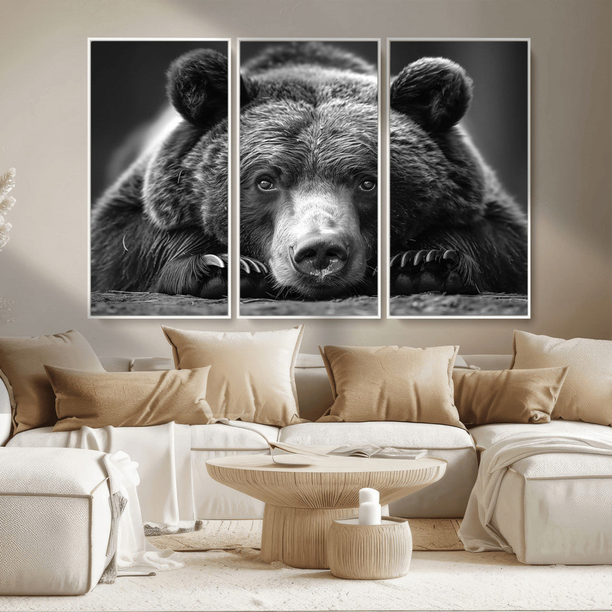 Resting Grizzly 399 Bear Canvas Print | Ready to Hang Wall