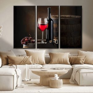 Red Wine and Bottle Canvas Print