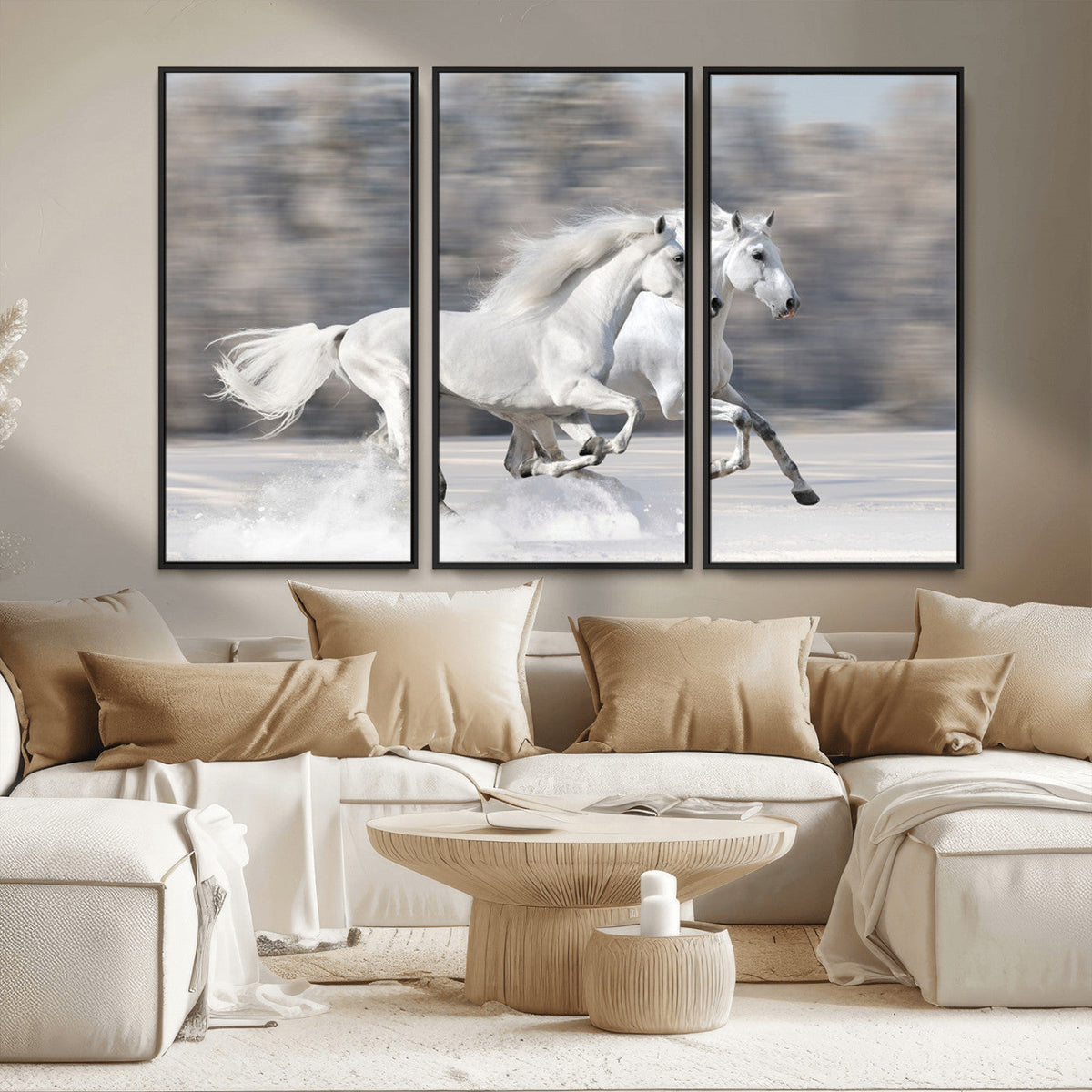The White Horses Wall Art, Framed White Horses Wall Art