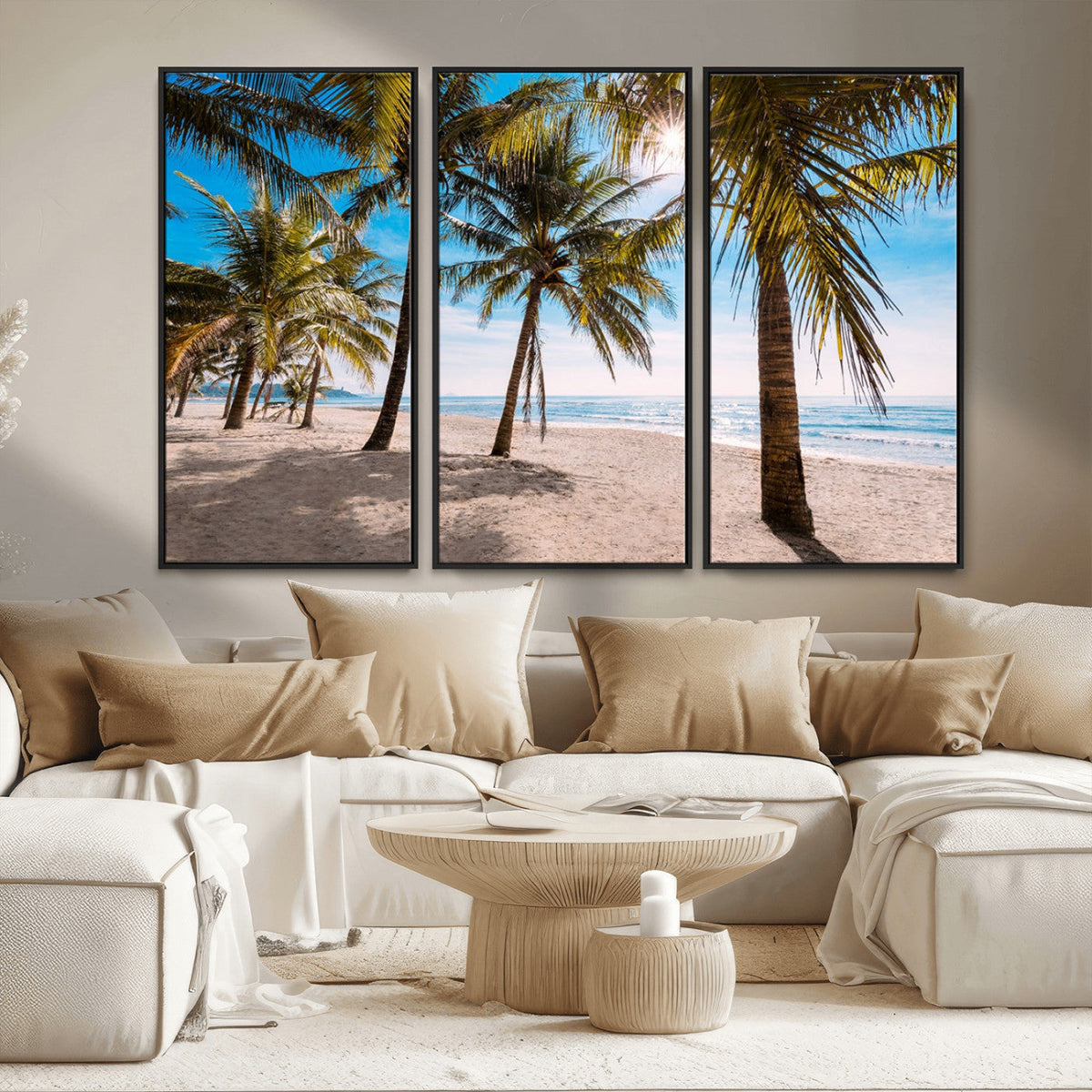 Palm Beach Tropical Island Wall Art Canvas Print