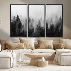 Fogy Forest Canvas Wall Art Print - Mountain Wall Art with