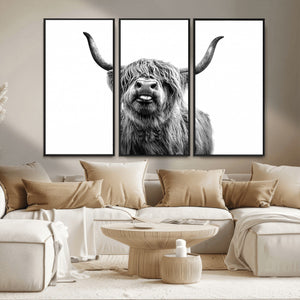 Fanny Scottish Highland Cow Cattle Art Print Farmhouse Wall