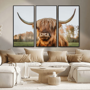 Highland Cow Animal Scottish Cattle Art Print Farmhouse Wall