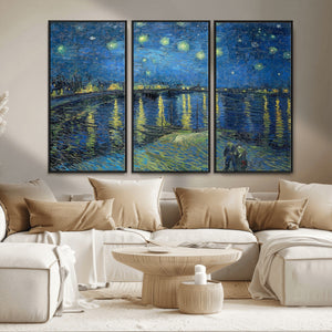 Vincent van Gogh Starry Night over the Rhone Abstract Wall