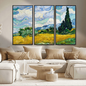 Wheatfield With Cypresses By Van Gogh Painting Wall Art
