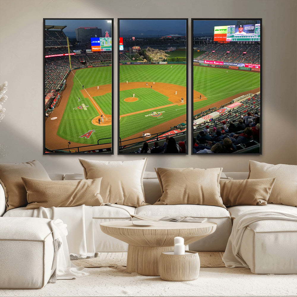 Angel Stadium Aerial Canvas Print – Los Angeles Angels