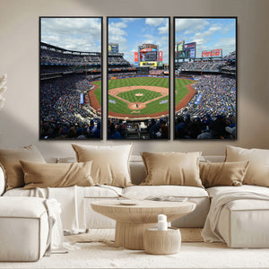 New York Mets Baseball Team Print - Citi Field Stadium Wall