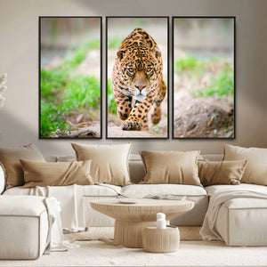 Leopard on the Prowl - Stunning Large Framed Leopard Wall