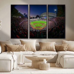 Houston Astros Baseball Print Canvas - Houston Minute Maid