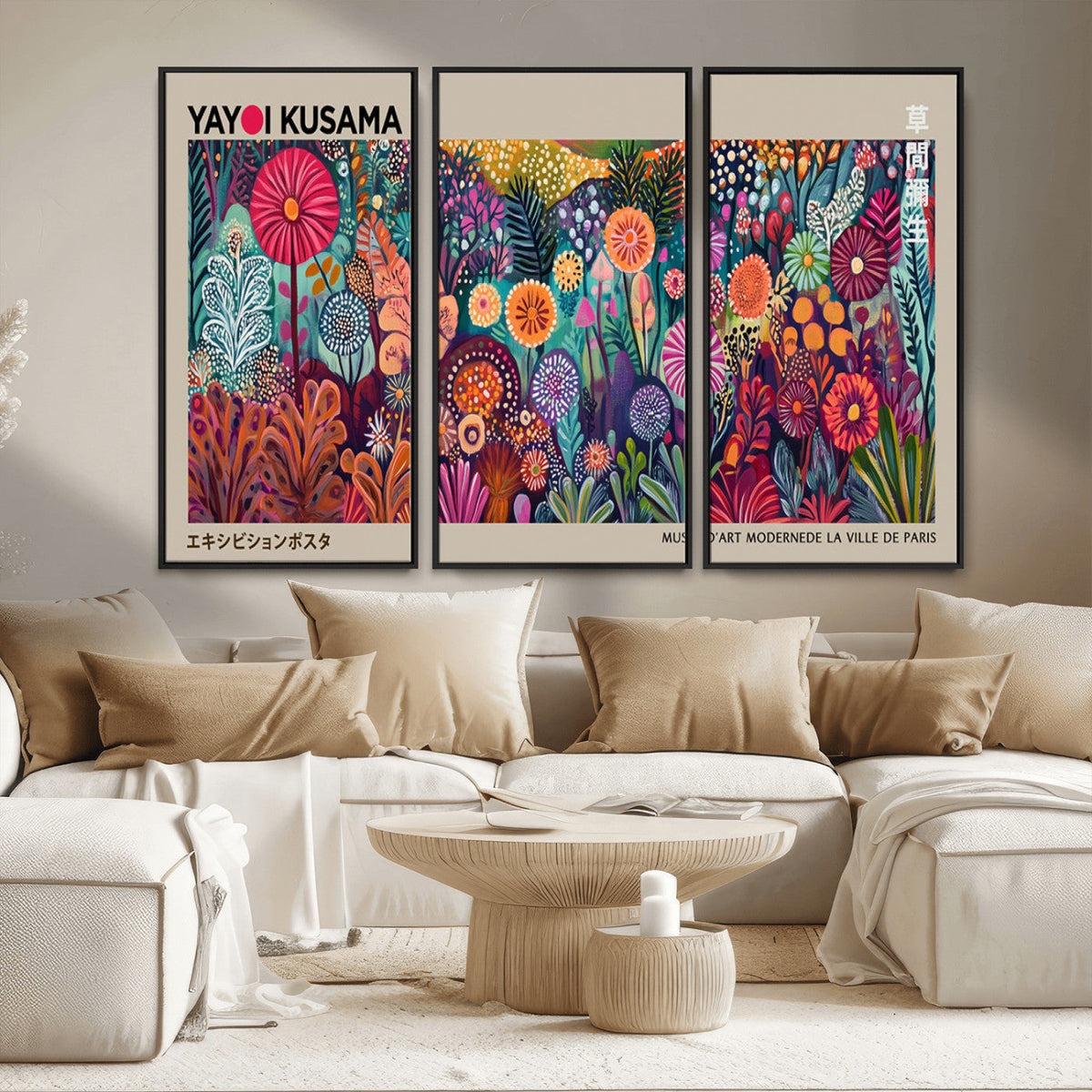 Yayoi Kusama Wall Art Canvas Print, Abstract Art, Large