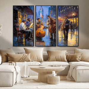 Colorful Jazz Wall Art - African American Music Canvas Print