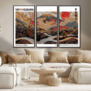 Modern Japanese Wall Art Canvas Print – Framed Abstract