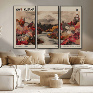Modern Japanese Wall Art Canvas Print – Framed Abstract
