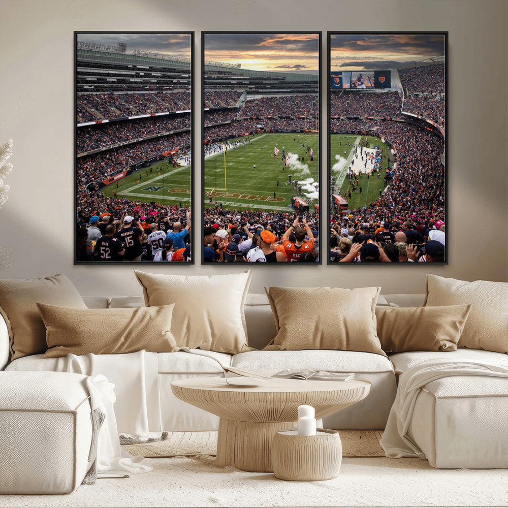 Chicago Bears Soldiers Field Wall Art Canvas Print – Framed