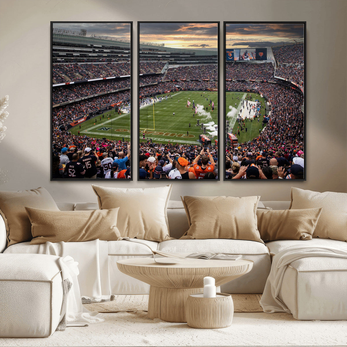Chicago Bears Soldiers Field Wall Art Canvas Print – Framed