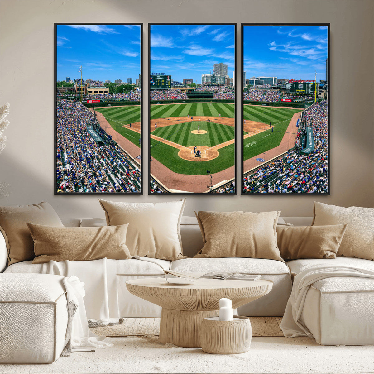 Wrigley Field Baseball Stadium Canvas Wall Art – Packed