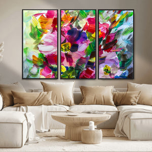 Oil Flower Abstract Canvas Print
