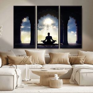 Women and Yoga Wall Art Canvas Print