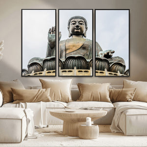 Buddha Statue Wall Art Canvas Print