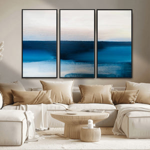 Dark Blue Abstract Wall Art Canvas Print