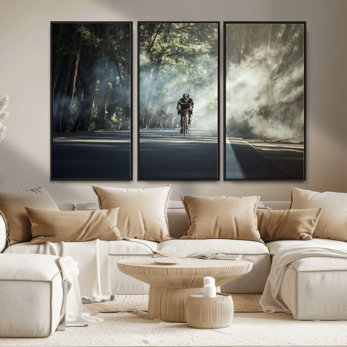 Cycling Road Bike in the Morning, Cycling Road Bike Canvas