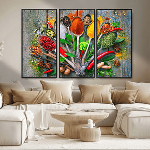 Spoonful of Spices Cooking Wall Art Canvas Print - Vibrant
