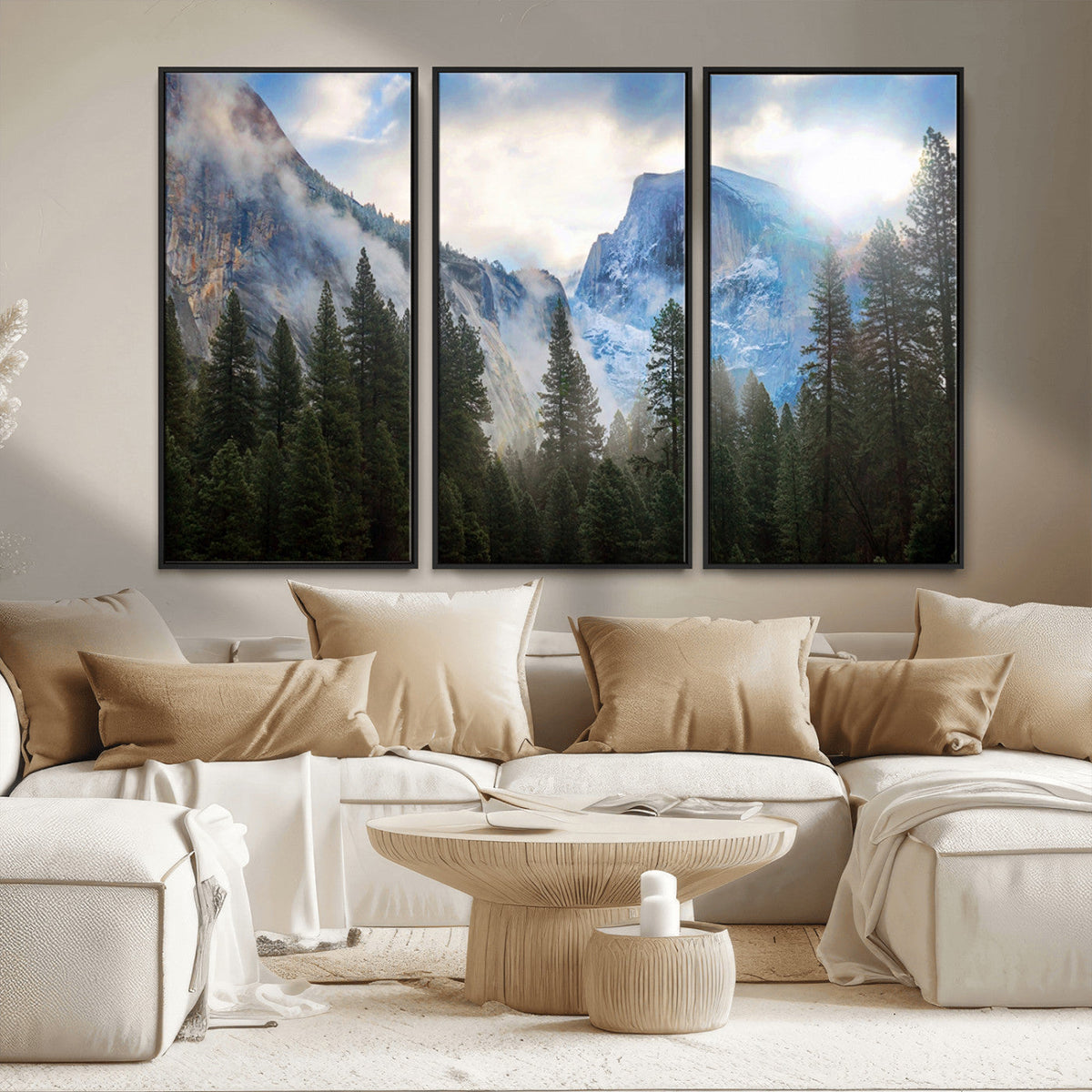 Half Dome Yosemite Calinia Wall Art Canvas Print El Capitan