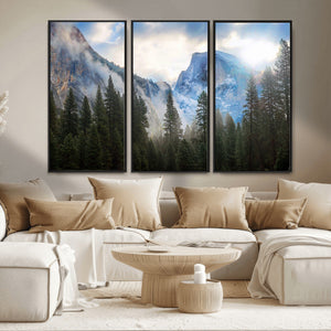 Half Dome Yosemite Calinia Wall Art Canvas Print El Capitan
