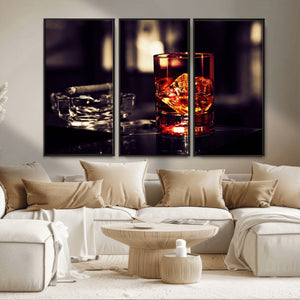 Whiskey and Cigar Canvas – Luxurious Wall Art for Home or