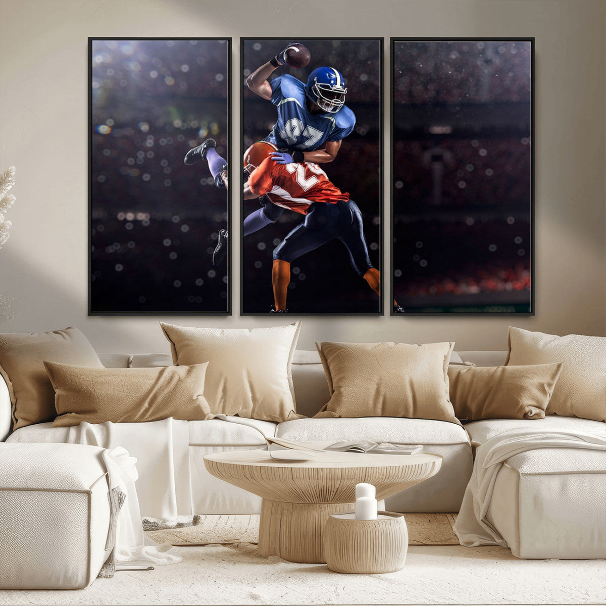 American Football Wall Art Canvas Print, Stadium Sport Wall