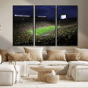Michigan Wolverines Football Canvas Wall Decor, Football
