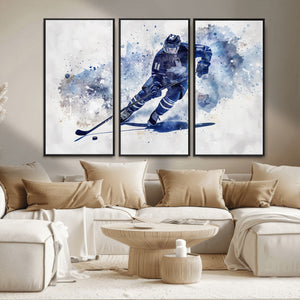 Hockey Player Wall Art Canvas Print - Sports-Inspired