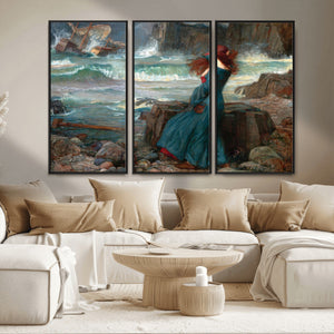 Miranda by the Shore Wall Art Canvas Print – Tempest Scene