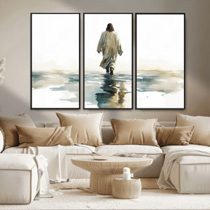 Abstract Jesus Wall Art Canvas Print, Christian Wall Art,