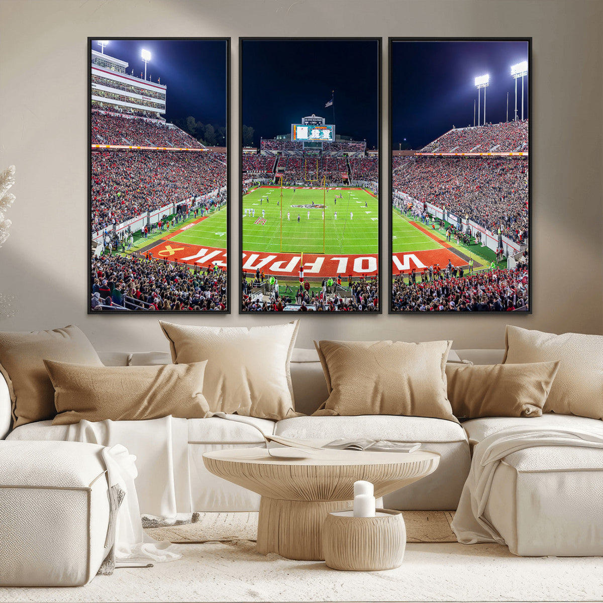 Wolfpack Football Team Print - Raleigh Carter-Finley Stadium