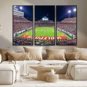 Wolfpack Football Team Print - Raleigh Carter-Finley Stadium