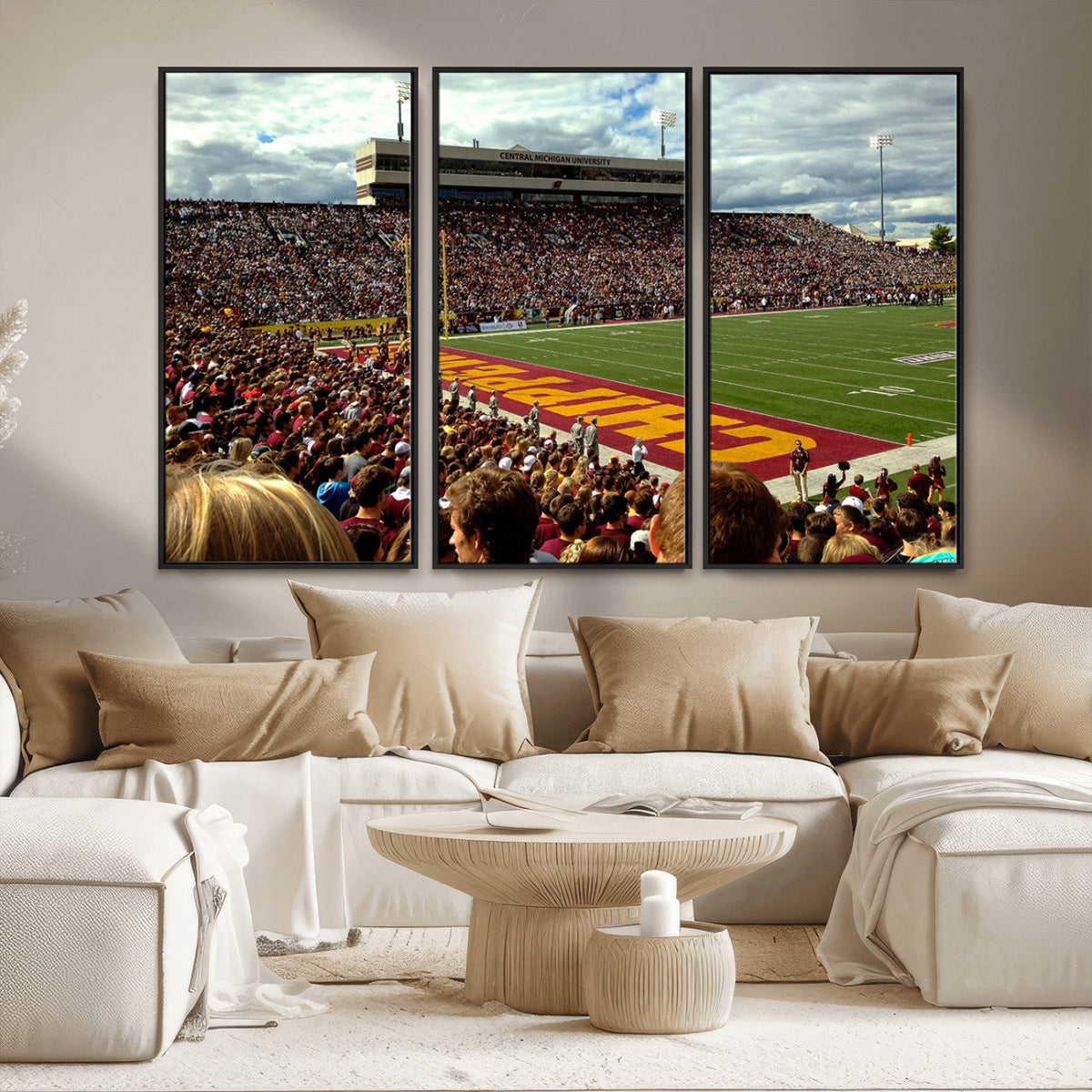 Central Michigan University Chippewas Football Team Print -