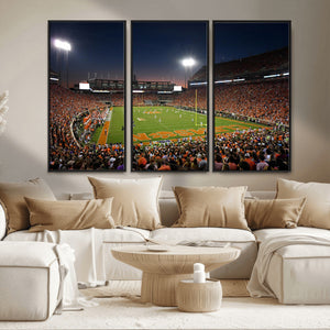 Clemson University Tigers Art Print, Football Team Print -