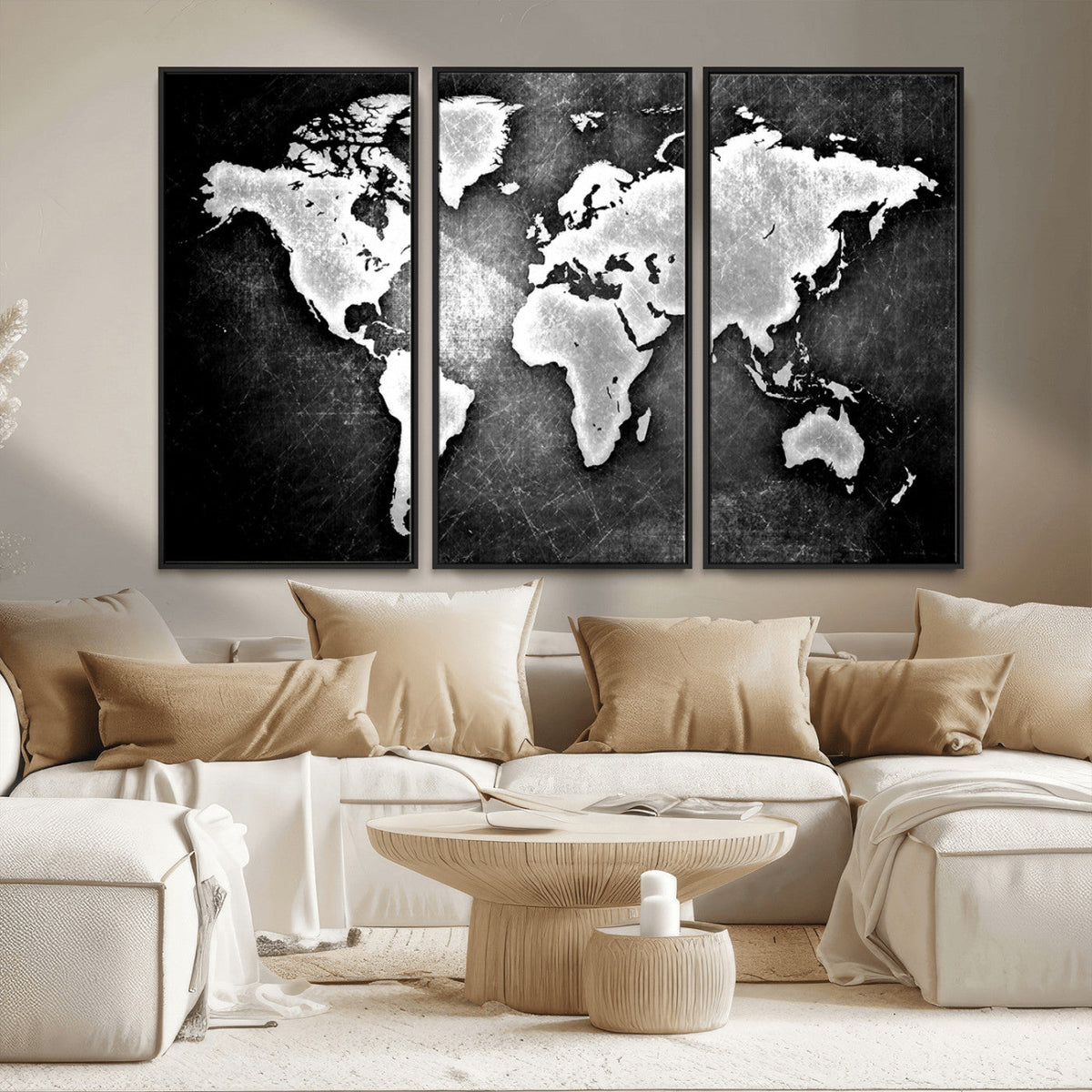 World Map Wall Art Canvas Print – Framed Wall Art for
