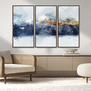Abstract Mountain Range Art Canvas Print | 3 Panel