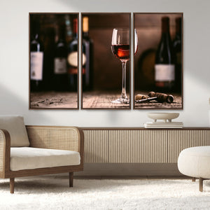 Red Wine and Bottle Canvas Print